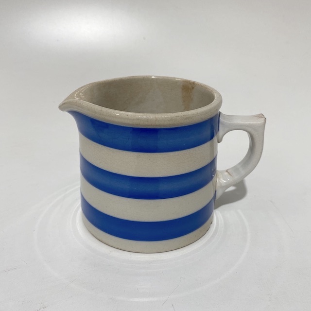 JUG, Blue White Stripe Corningware
